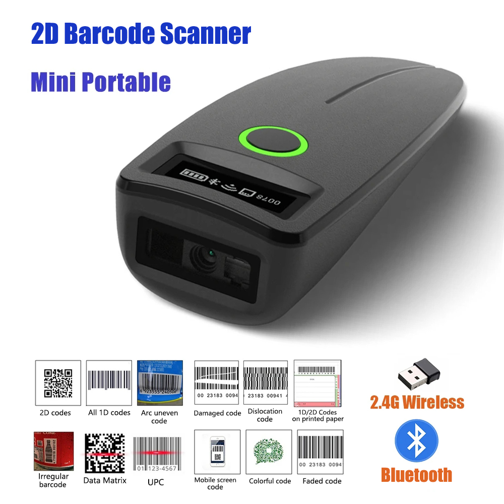 Document Scanner Portable - 2D バーコード スキャナ W7 ミニワイヤレス Bluetooth