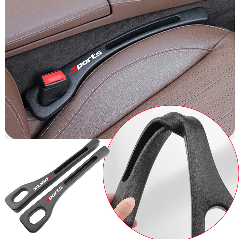 Tech Car Accessories - 2個入り 車用シート隙間収納オーガナイザー 防水 シート隙間プラグストリップ 2つの溝付き シート隙間収納