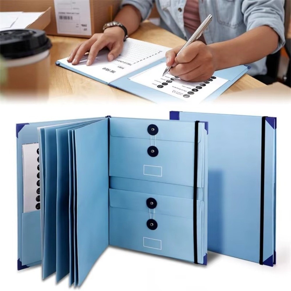 Document Scanner Portable - ポータブルで紛失した場合に備えたケース、大容量ファイル収納ツール、マニラポケットフォルダー、複数のポケット