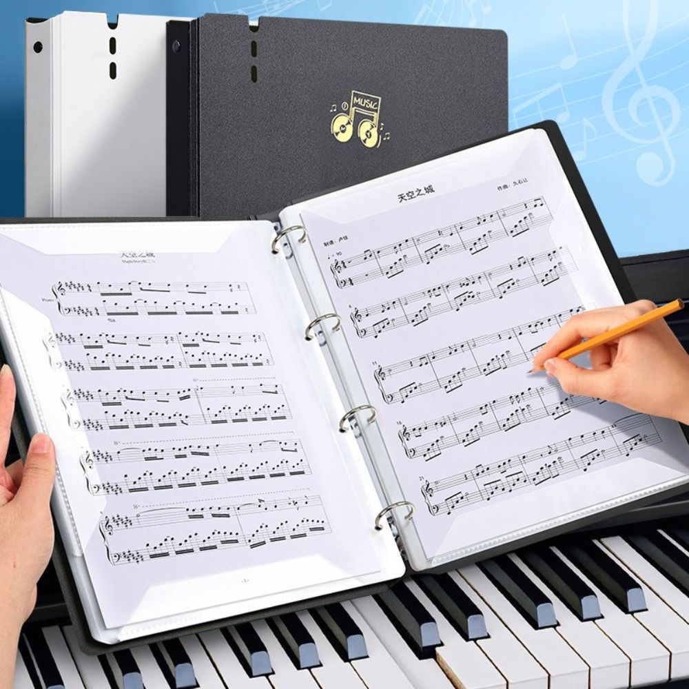 Document Scanner Portable - クリエイティブなプラスチック製楽譜フォルダ A4 フレキシブルピアノ楽譜フォルダ 透明ポータブル音楽クリップ