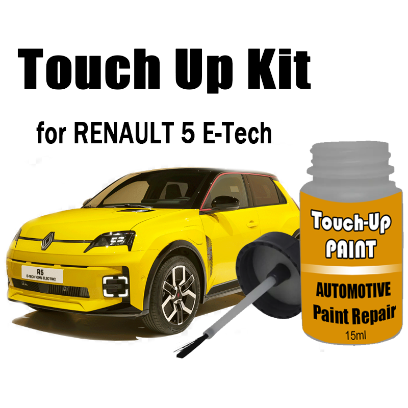 Tech Accessories Shop - 車のタッチアップペイントキット (ブラシ付き) ルノー 5 E-Tech ペイントスクラッチリムーバー