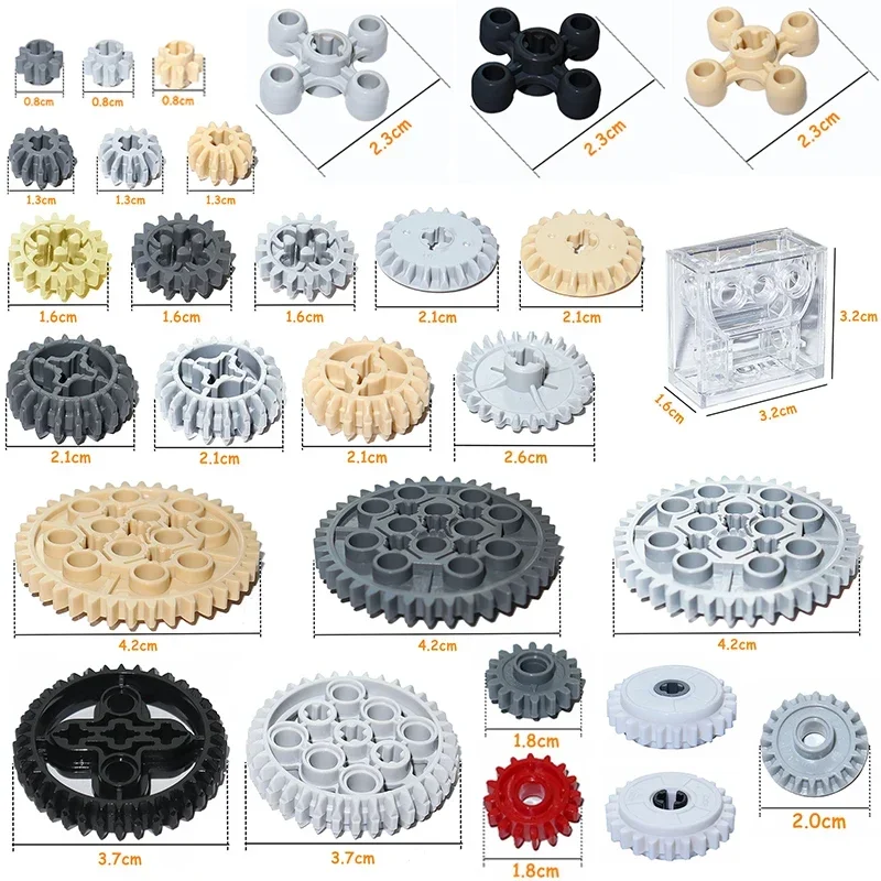 Tech Gear Accessories - ビルディングブロック、バルクレンガ、組み立て粒子、DIY、ハイテク、すべてのブランド、車モデル、アクセサリーと互換性のあるmoc-テクニカル部品