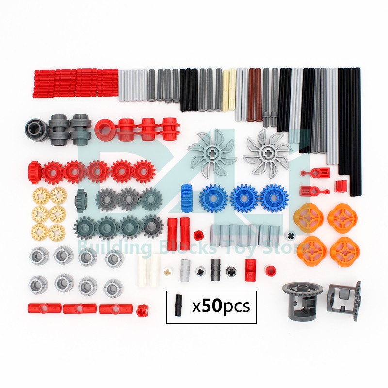Tech Gear Accessories - 181 個 MOC テクニカルパーツピンアクスルコネクタギアハイテクビルディングブロックレンガトランスミッションディファレンシャル Diy アクセサリーおもちゃ
