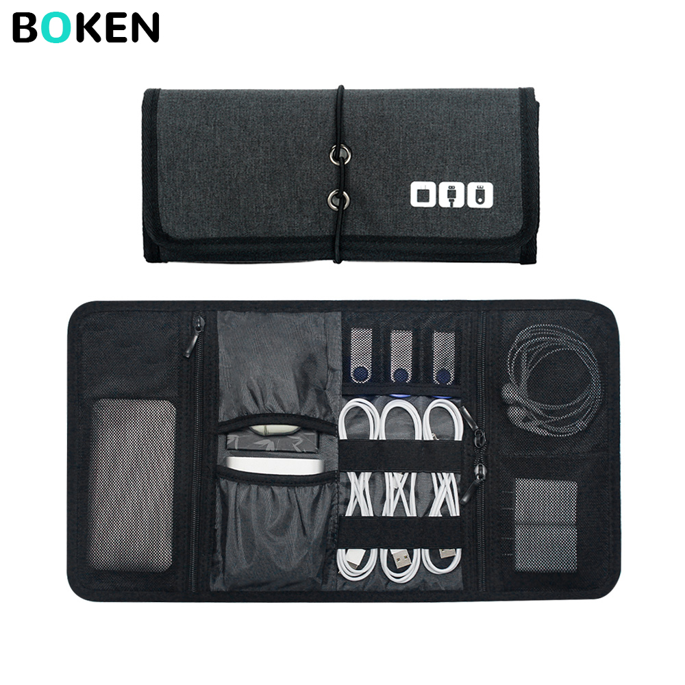 Tech Accessories Storage - テックオーガナイザーバッグ ケーブル収納ケース トラベル電子アクセサリーポーチ 充電器 モバイルバッテリー イヤホン