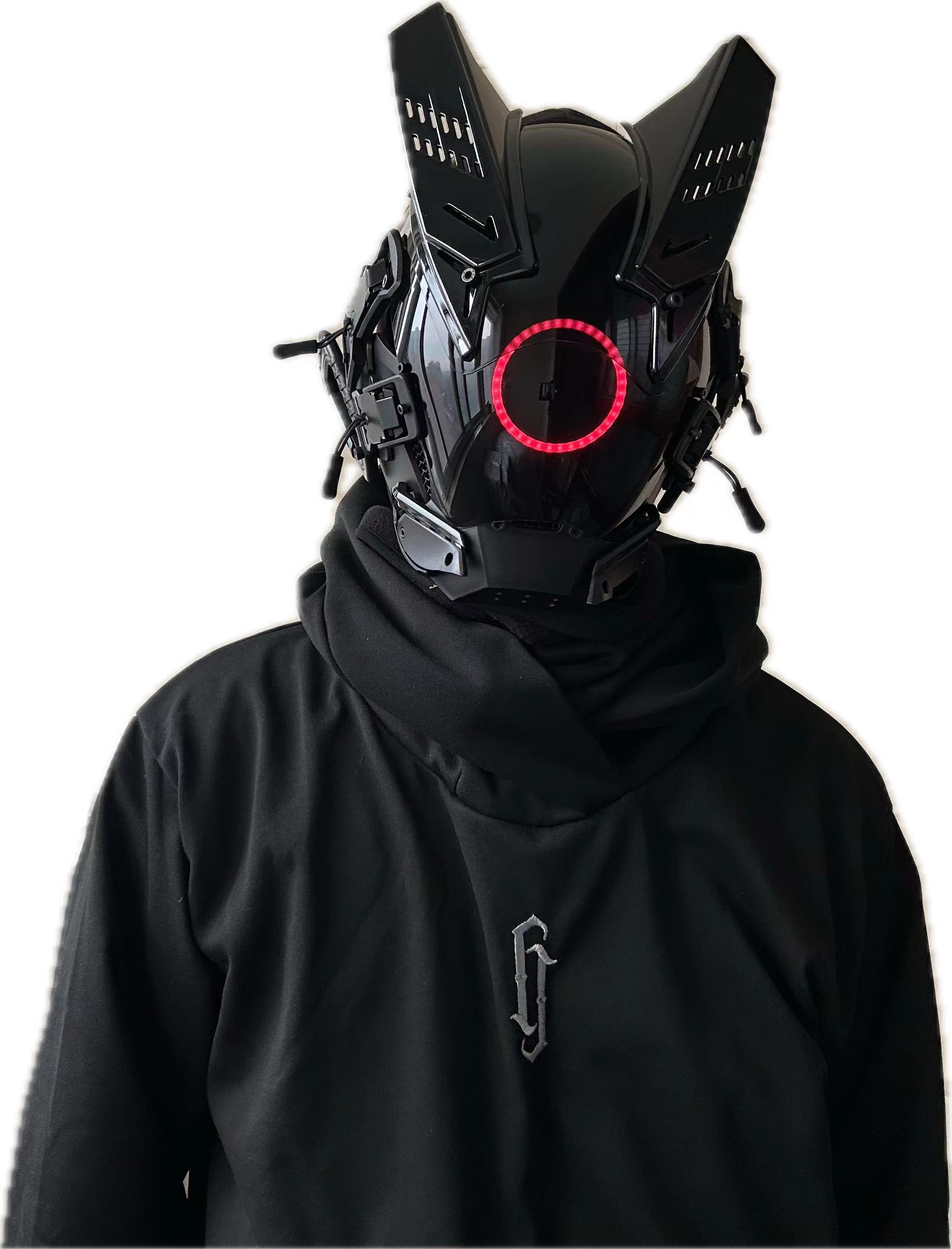 Tech Wear Accessories - サイバーパンクLEDマスク コスプレマスク 男女兼用 未来風パンクテックウェア マスク パーティー