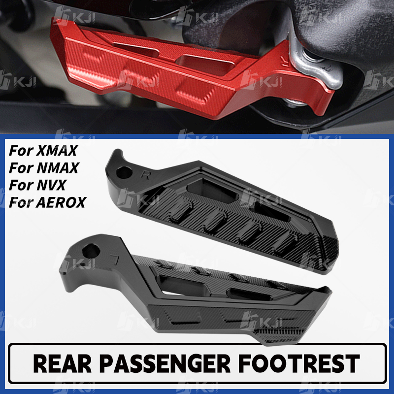 Nmax Tech Max Accessories - ヤマハ XMAX/NMAX/NVX/AEROX 300/250/160/155/125/TECH MAX/TURBO/NEO 後部助手席フットレスト後部フットペグペダルアクセサリー