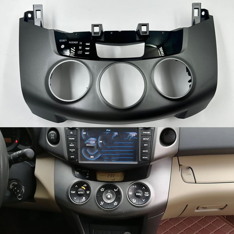 Tech Car Accessories - コントロールパネルシェル AC ヒーターコントロールフェイスカバートリムベゼルトヨタ RAV4 2009-2013 車内交換アクセサリー
