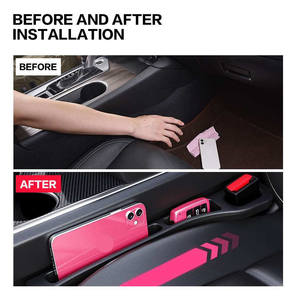 2X カーシートギャップフィラー座席間の隙間装飾インテリア自 - Tech Car Accessories のレビューと価格