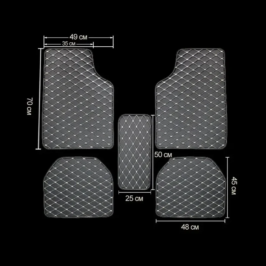 車のフロアマット 5 個 PU レザーユニバーサル品質防水自 - Tech Car Accessories のレビューと価格