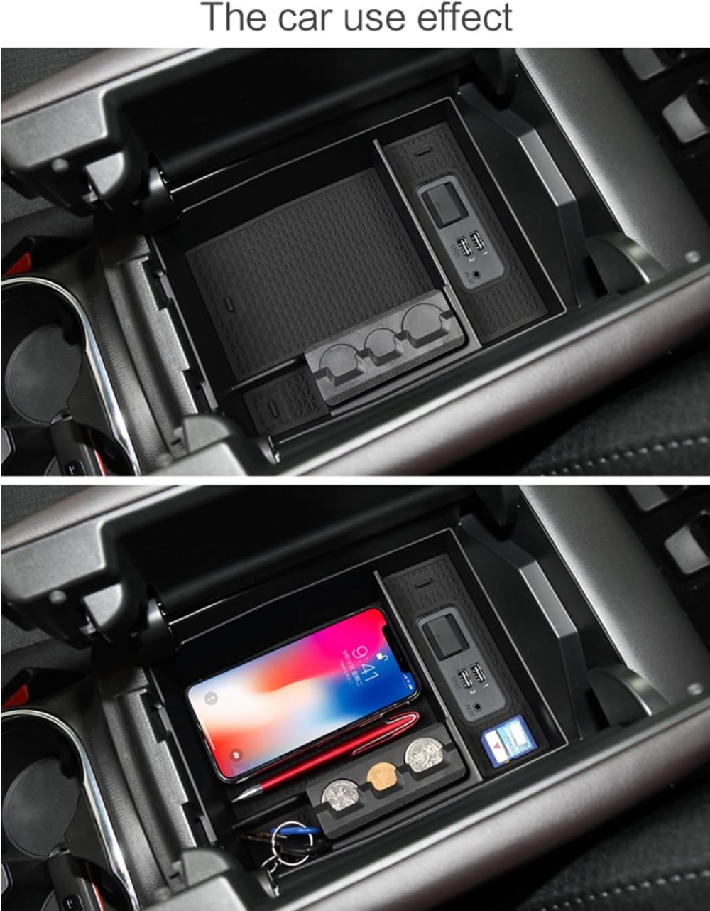 車の中央アームレスト収納ボックス,車内アクセサリー,隠しAB - Tech Car Accessories のレビューと価格
