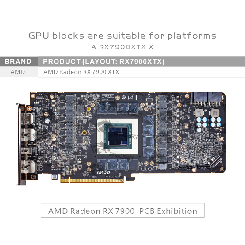 Bykski A-RX7900XTX-X ウォーターブロック - Amd Vga Rx 7900 Xtx のレビューと価格