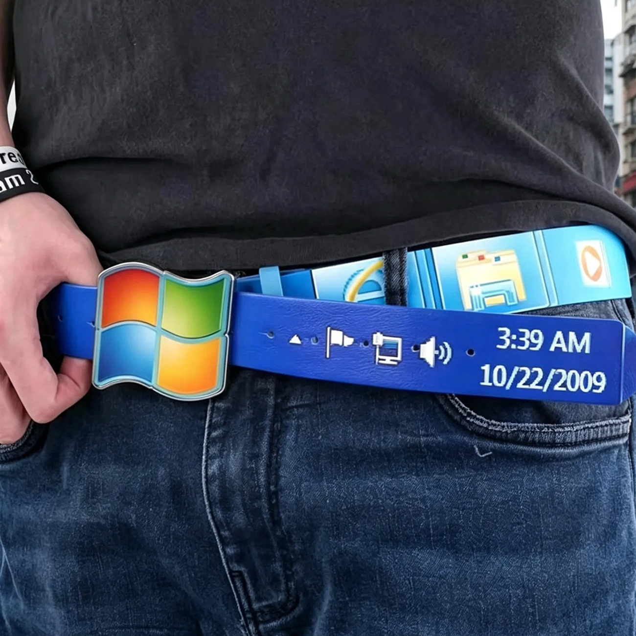 Y2K デニムストリートウェアレトロデスクトップ UI プリ - Tech Wear Accessories のレビューと価格