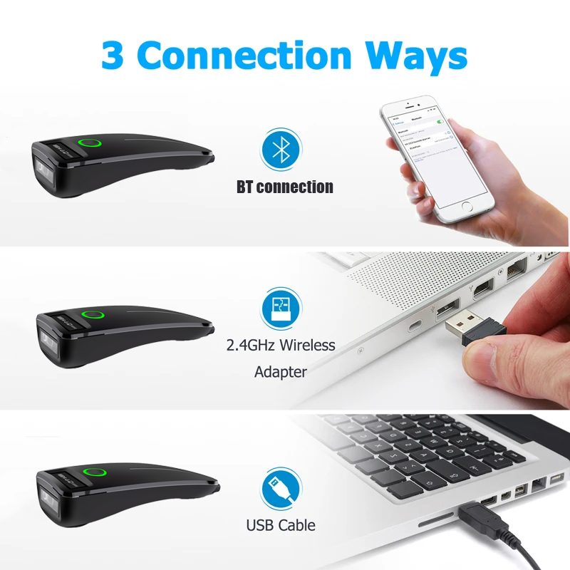 2D バーコード スキャナ W7 ミニワイヤレス Bluet - Document Scanner Portable のレビューと価格