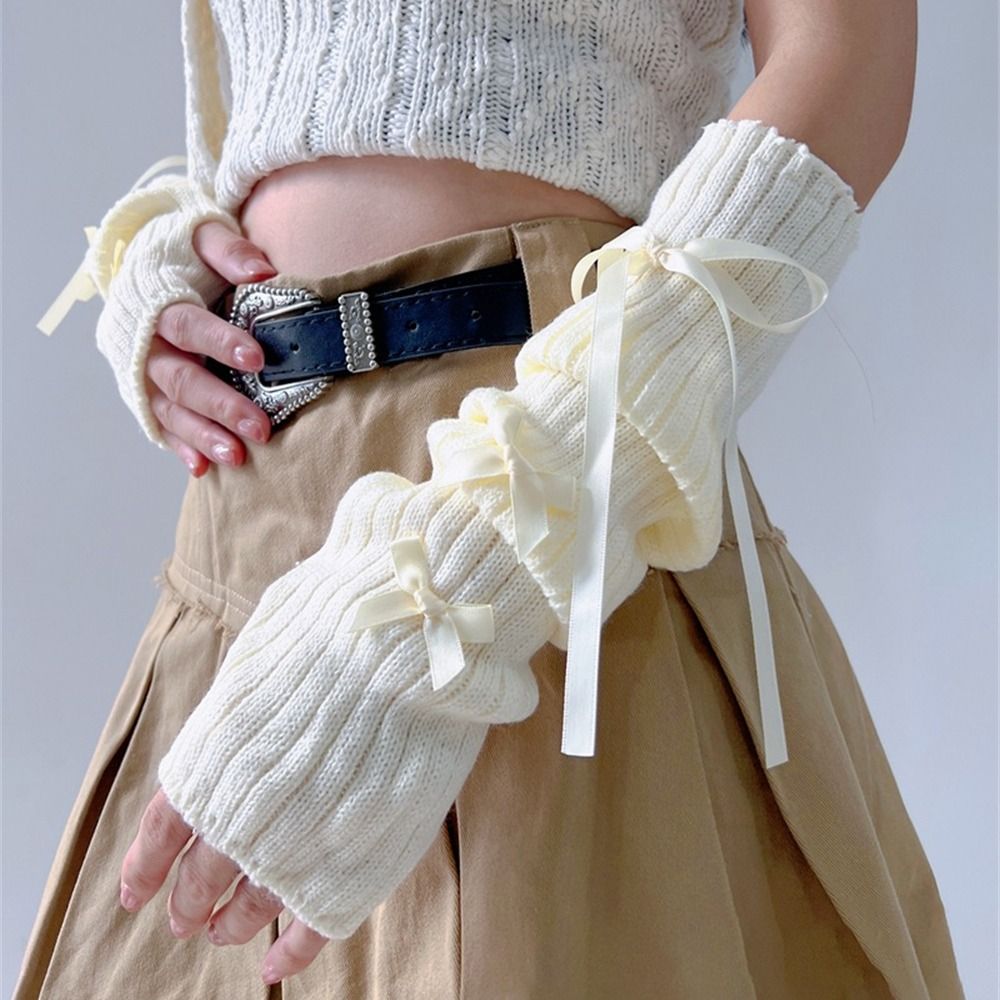 女性用ハーフフィンガーニットグローブ、フィンガーレスフェイク - Tech Wear Accessories のレビューと価格