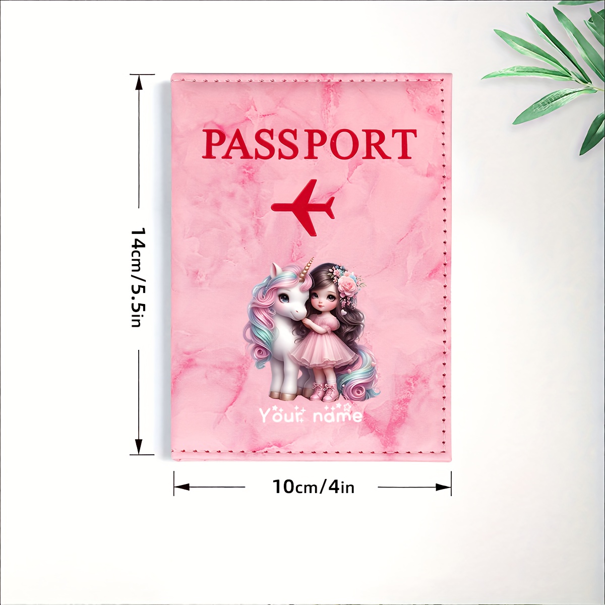 ユニコーンガールパターン PU パスポートホルダー ゴールデ - Tech Accessories For Travel のレビューと価格