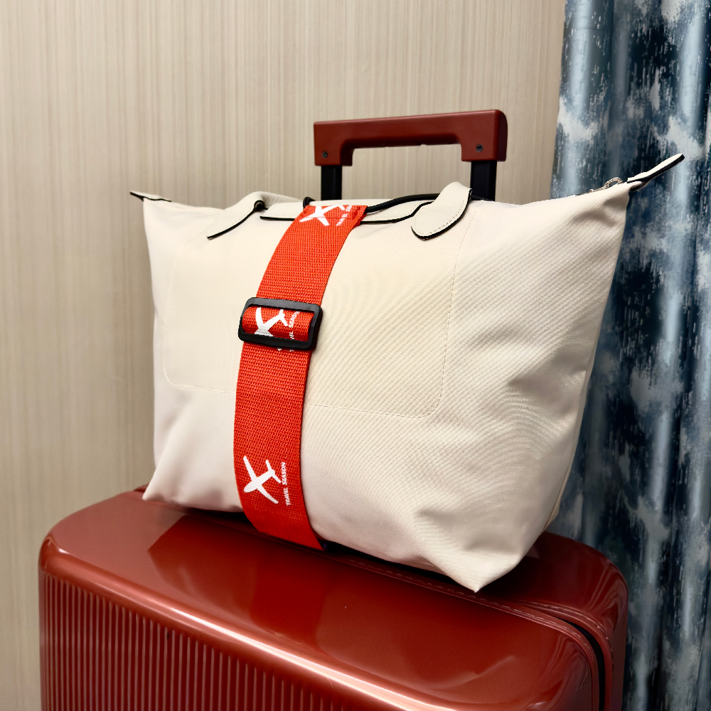 航空機用プリントナイロン製荷物固定ストラップ（1パック入り） - Tech Accessories For Travel のレビューと価格