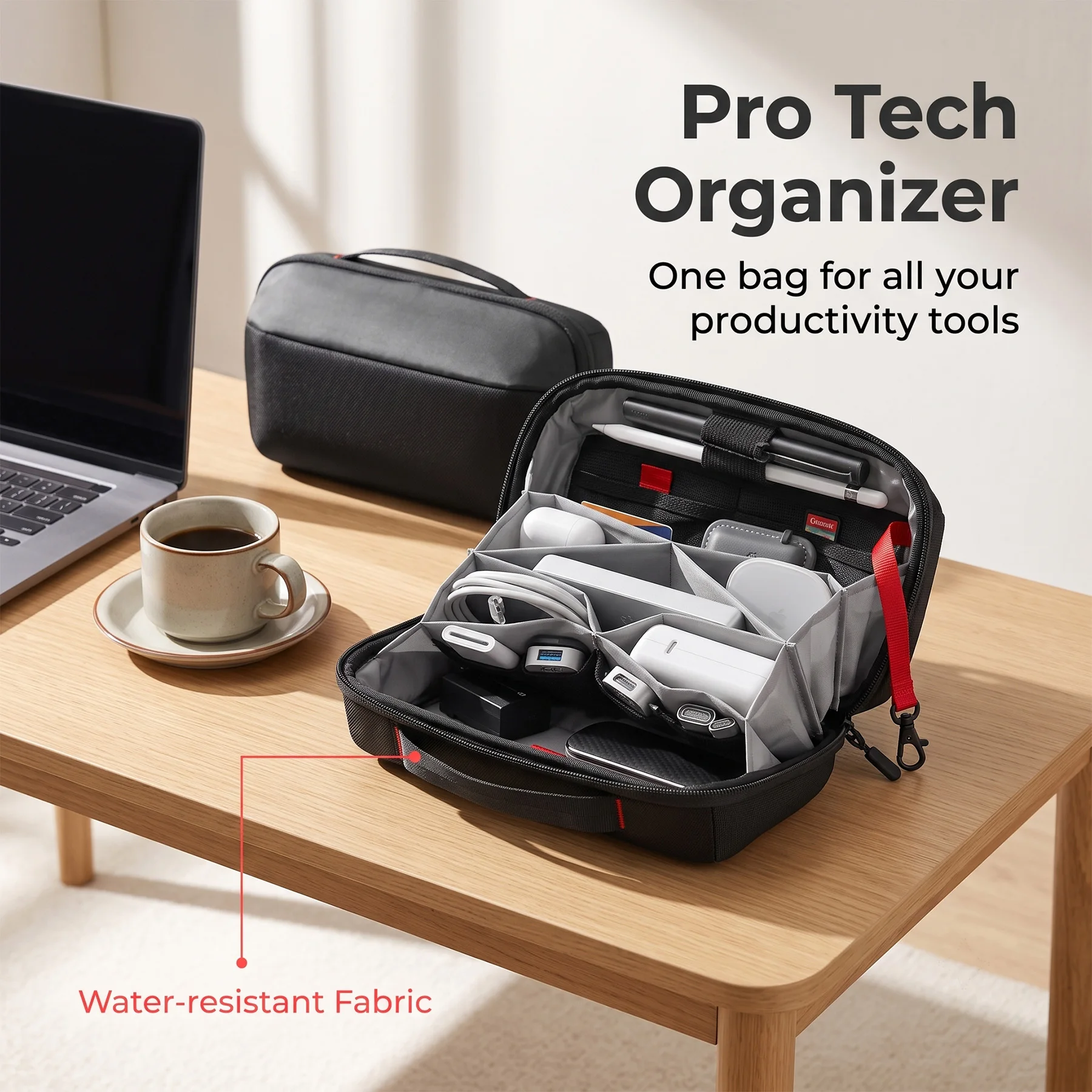 トラベルテックオーガナイザーポーチ、防水多機能電子機器アクセ - Tech Accessories Shop のレビューと価格