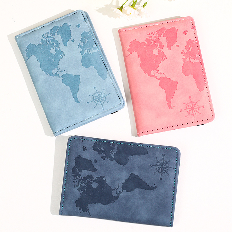 新しい地図プリントパスポートホルダーレザーパスポートカバーパ - Tech Accessories For Travel のレビューと価格