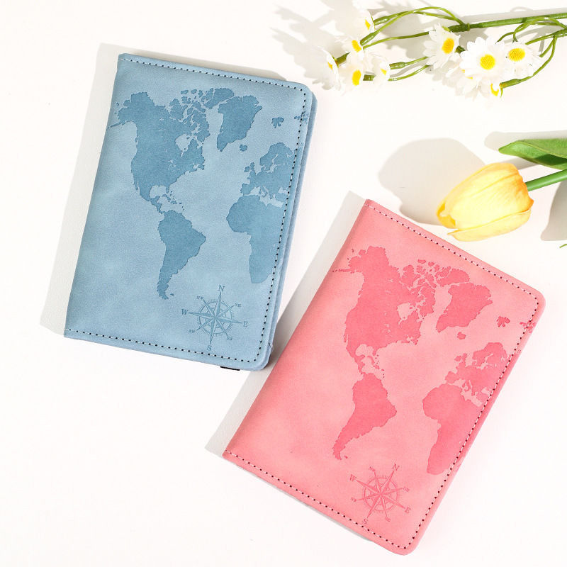 新しい地図プリントパスポートホルダーレザーパスポートカバーパ - Tech Accessories For Travel のレビューと価格
