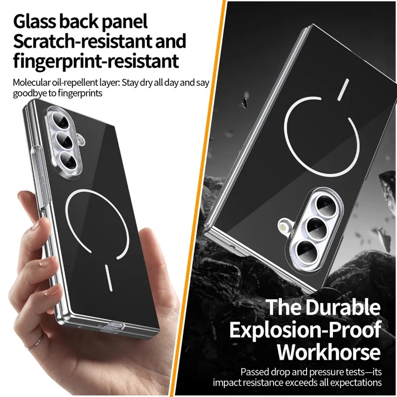 ガラス製マグネット式折りたたみスマホケース Samsung  - Tech Accessories Business のレビューと価格