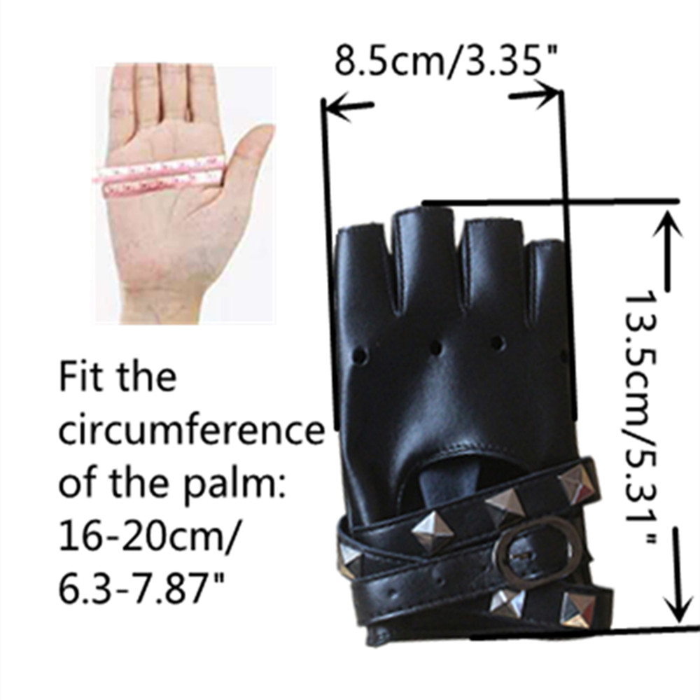 女性用ベルトリベット,ハーフフィンガーグローブ,ストリートダ - Tech Wear Accessories のレビューと価格
