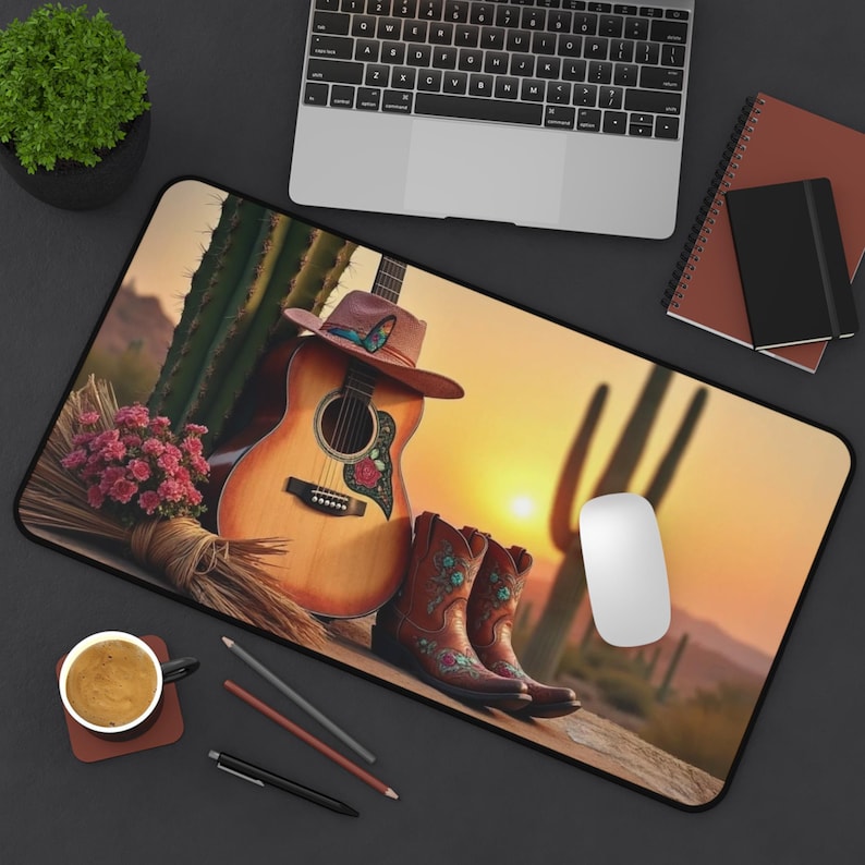 デザートギターマウスパッド、サボテンギター愛好家へのギフト、 - Tech Girl Accessories のレビューと価格