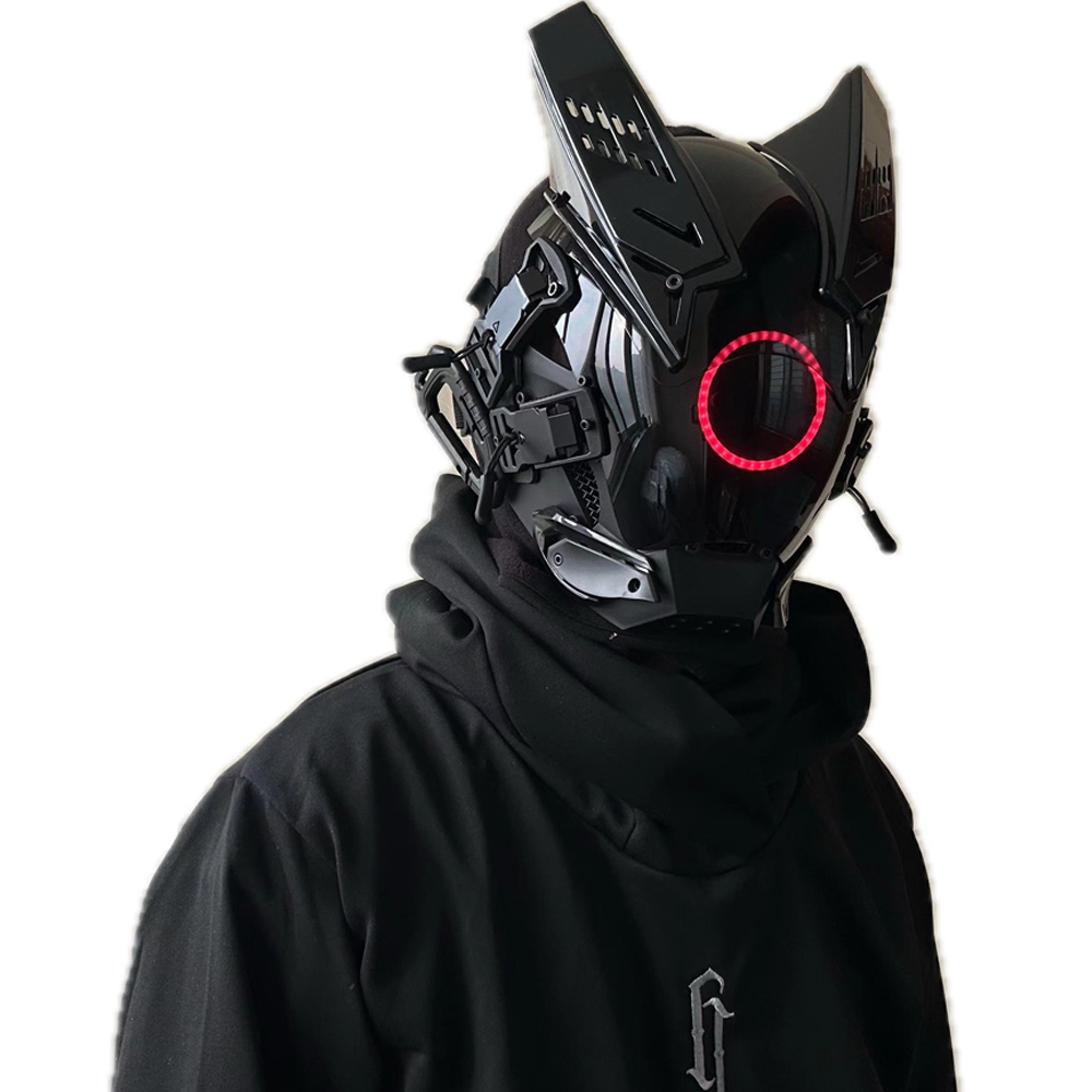 サイバーパンクLEDマスク コスプレマスク 男女兼用 未来風 - Tech Wear Accessories のレビューと価格